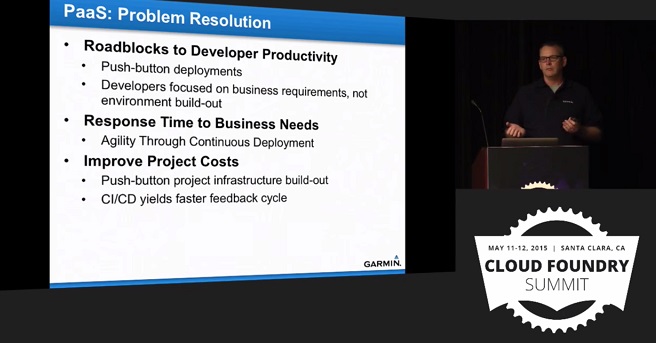 Garmin use case for Cloud Foundry: PaaS problem resolution